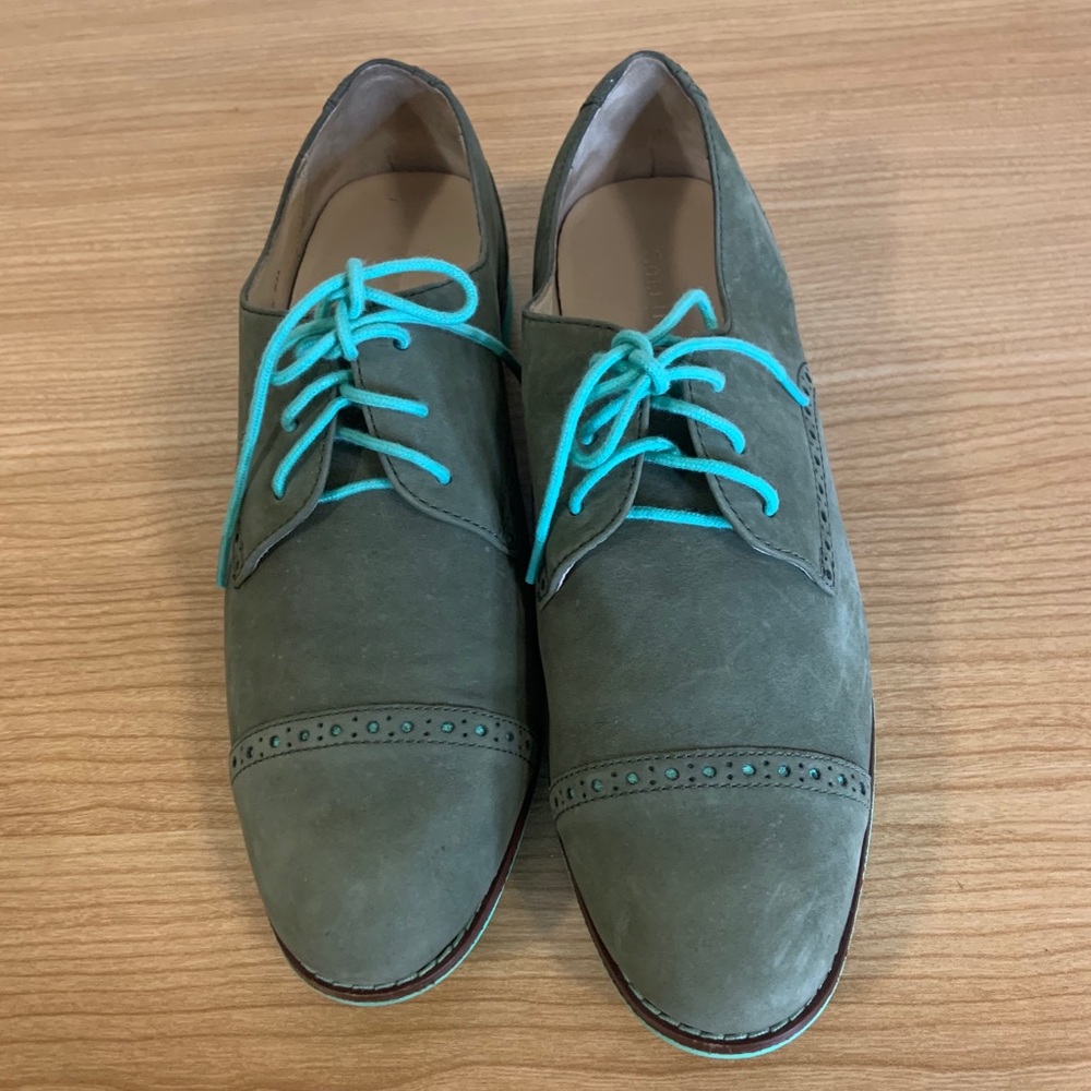 Mint and Olive Green Loafers